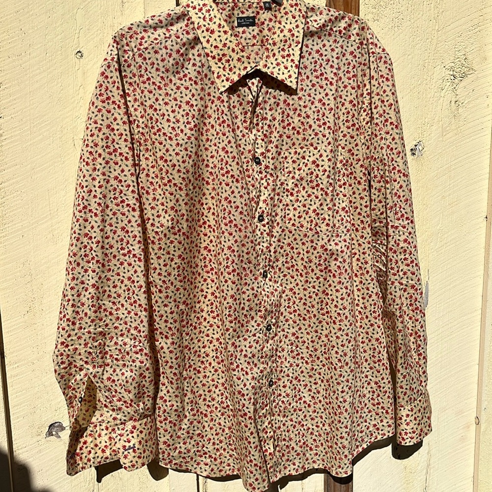 Paul Smith London men’s button down floral shirt. Size 18